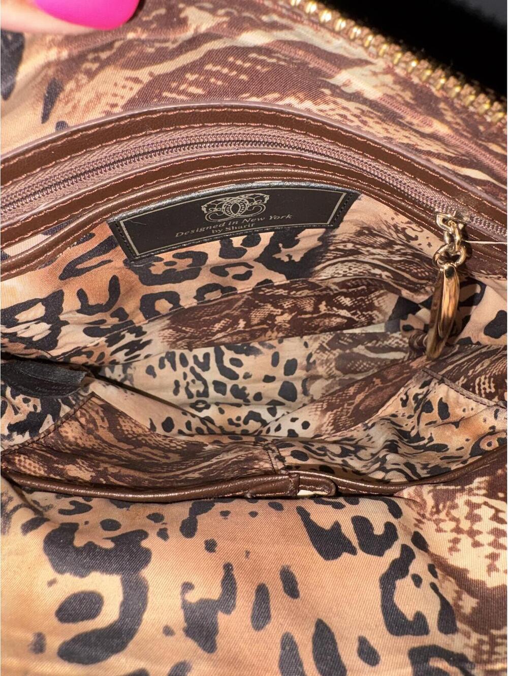 Original by Sharif 1827 Metallic Gold Reptile Crossbody Bag - Picture 6 of 9